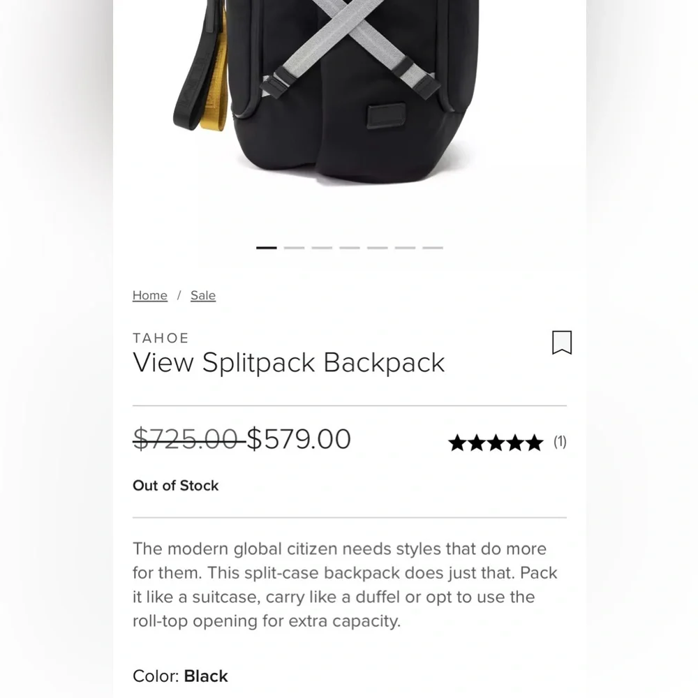 Tumi Tahoe View Splitpack Backpack Duffle Bag Artichoke Green Details